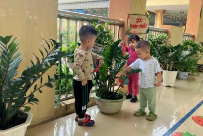 Các con trường MN Tượng Lĩnh hào hứng trong giờ hoạt động Ngoài giờ lên lớp